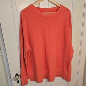 Time and Tru Women's Vibrant Coral Crewneck Sweater Size XXL